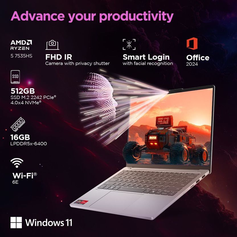 Lenovo IdeaPad Slim 5 AMD Ryzen 5 7535HS - Image 4