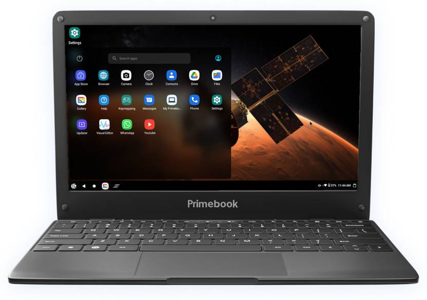 Primebook 4G Android Based MediaTek MT8788 - (4 GB/64 GB EMMC Storage/Prime OS) 4G Thin and Light Laptop  (11.6 Inch, Black, 1.065 Kg)