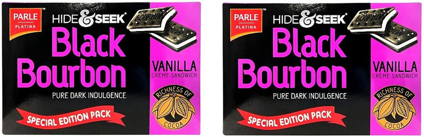 PARLE HIDE & SEEK BLACK BOURBON (Pack of 2) Cream Sandwich