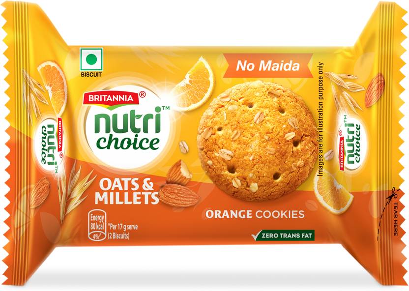 Currently unavailable BRITANNIA Nutrichoice Oats Orange & Almond Cookies