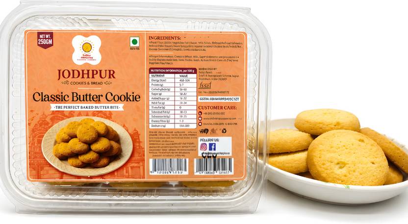 Jodhpur Enterprises Jodhpur Cookies & Bread Classic Butter Cookie, 250g Cookies