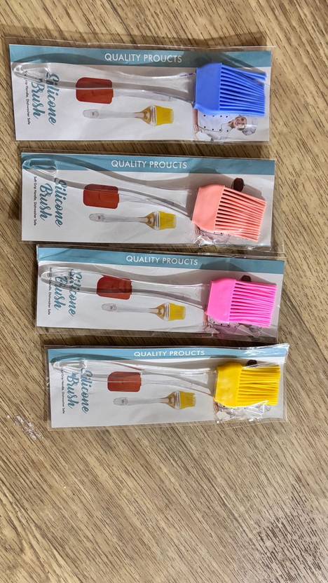 Auranest Kitchen Multi Purpose Silicon Oil Cooking for Grilling, Tandoor and BBQ Silicone Flat Pastry Brush
