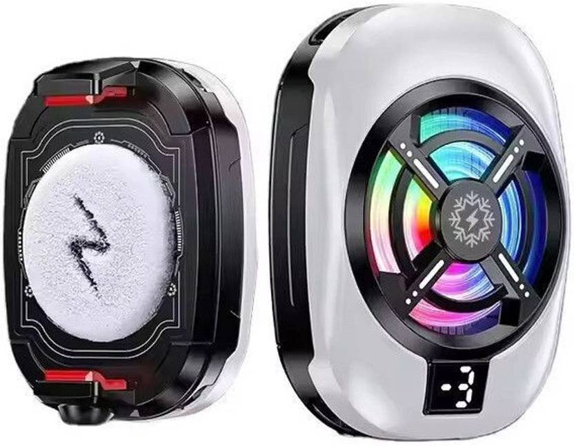 PAPLAJ ENTERPRISES NEW_RGB Gaming Cooler Fast Cooling Fan for Mobile Gaming 1 Fan Cooling Pad with Adjustable Height