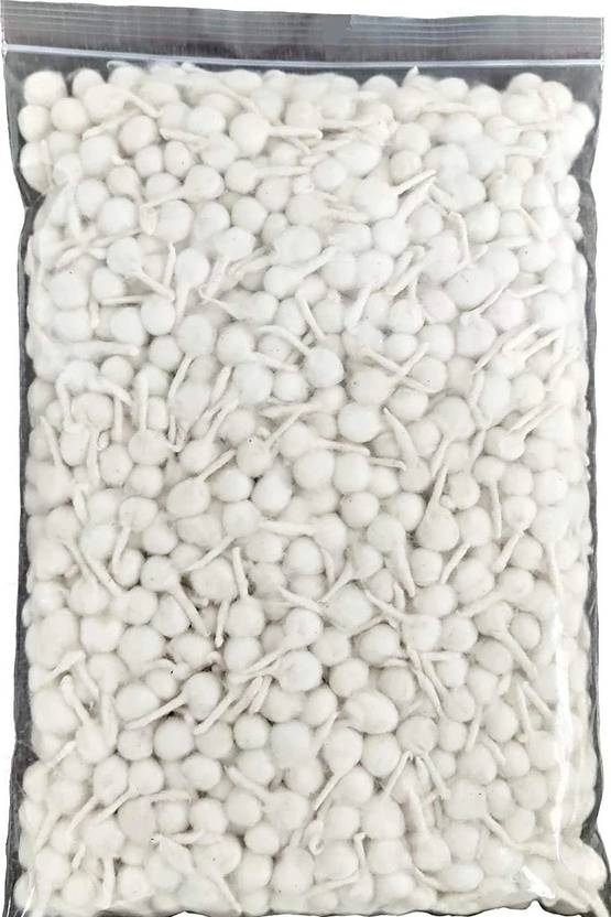 Bronto Cotton Round Wicks for Diya Batti/ Phool Batti /Puja Baati 500 pac Cotton Wick
