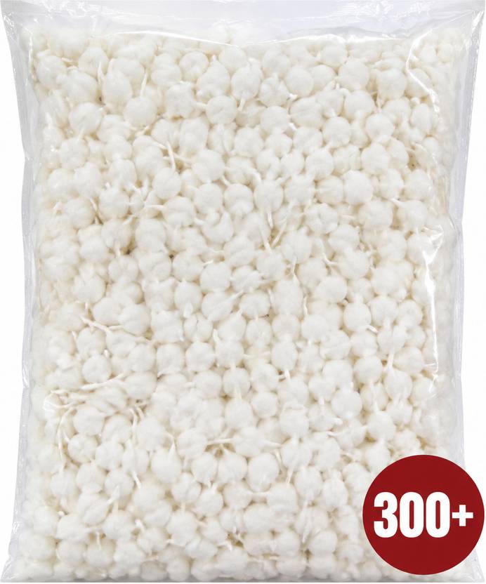 shyamcharan Premium Cotton Round Wicks for Diya Pooja Aarti Phool Batti 60g (300+ Wicks) Cotton Wick