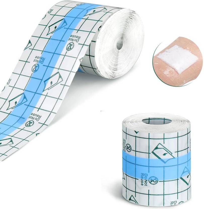 Nextplify Transparent Waterproof Bandage Dressing Film Tape Roll 5cm x 5m ( Pack of 1 ) Crepe Bandage