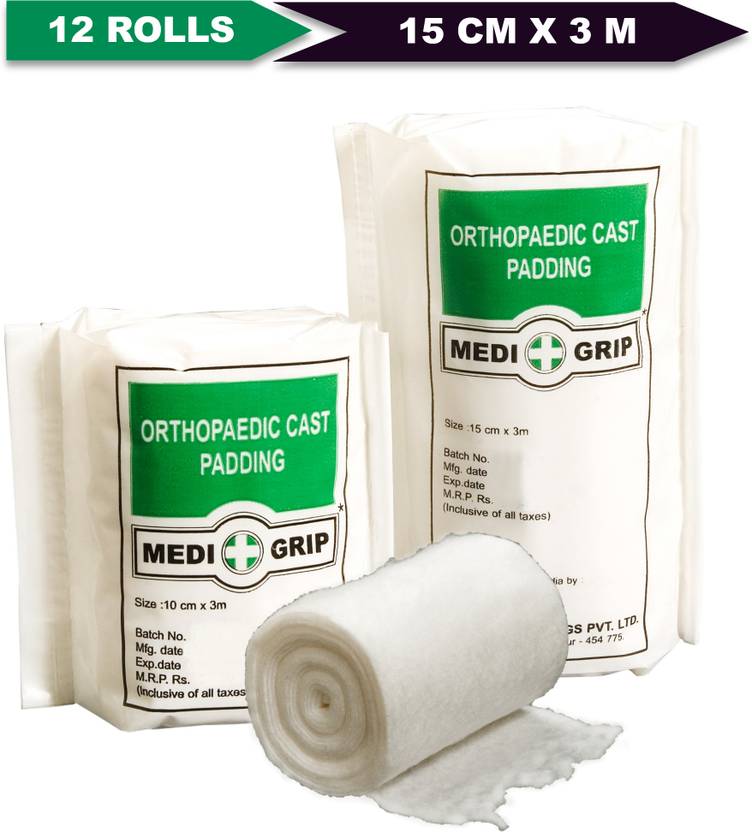 Medigrip Orthopaedic Soft Cast Padding Roll 15 cm x 3 m (12 Rolls ...