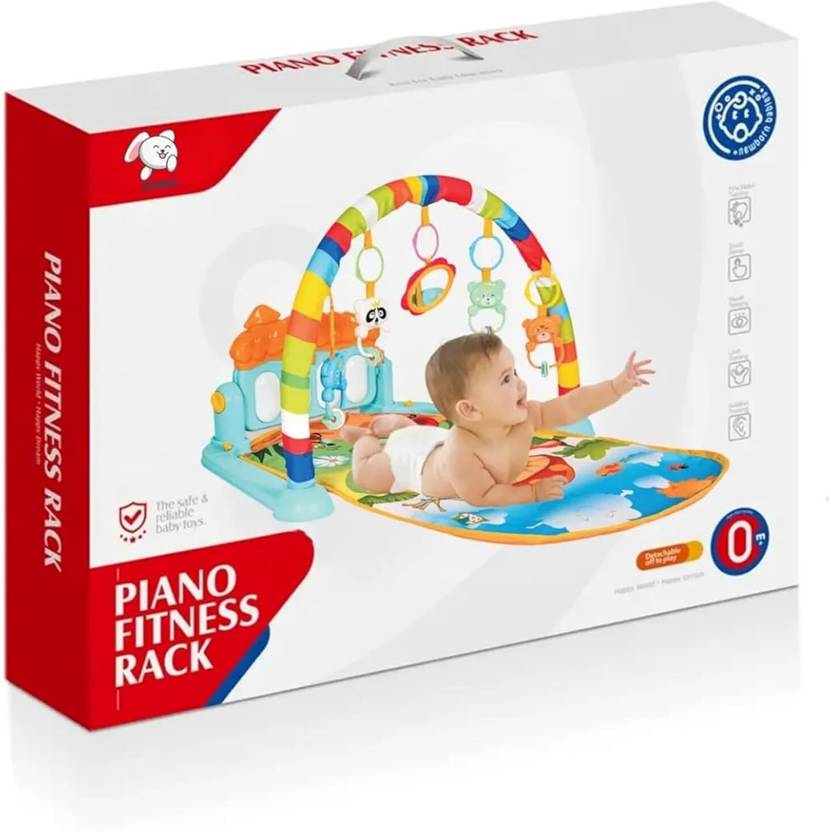 ANYRA ENTERPRISES Piano Fitness Rack Baby Play Gym Mat, Musical Activity Center with Hanging Toys