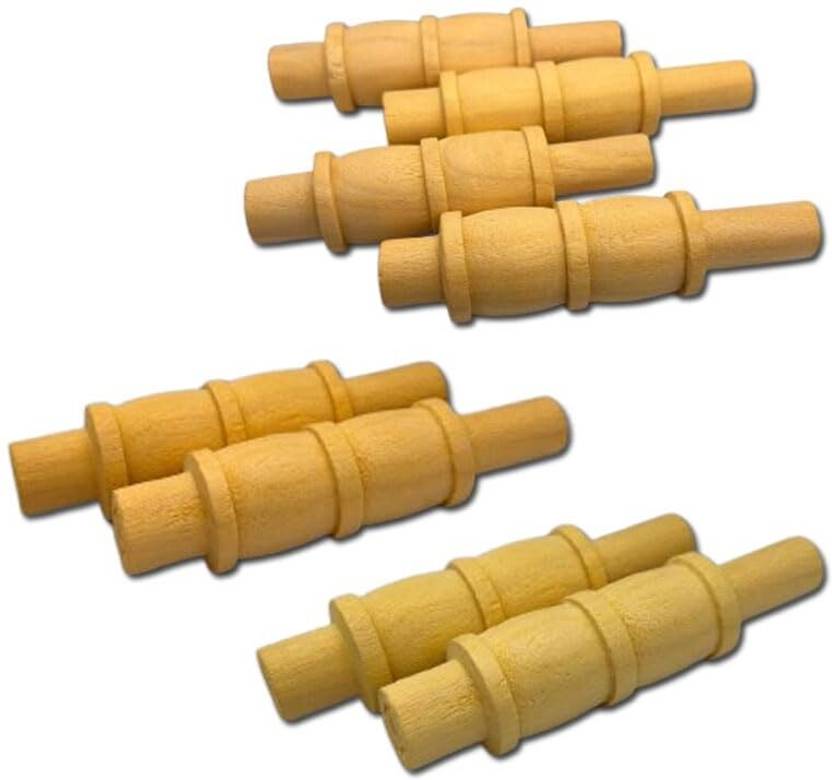BOXCO Cricket Wooden Bails for Stumps, Wickets (Pack of 8) Standard Bail
