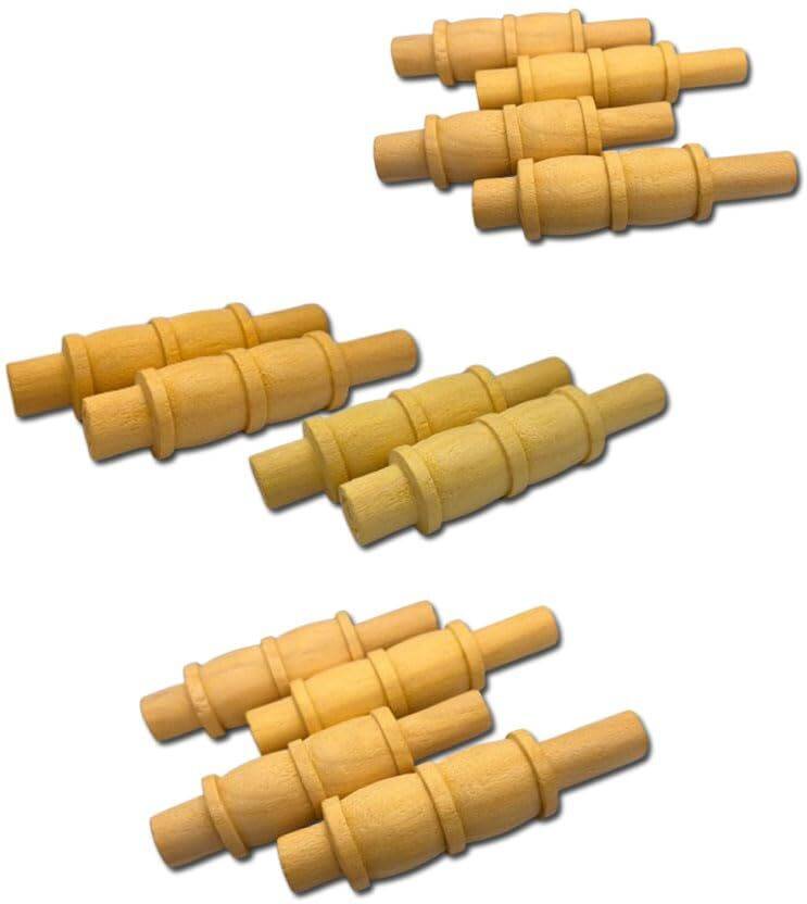 BOXCO Cricket Wooden Bails for Stumps, Wickets (Pack of 12) Standard Bail