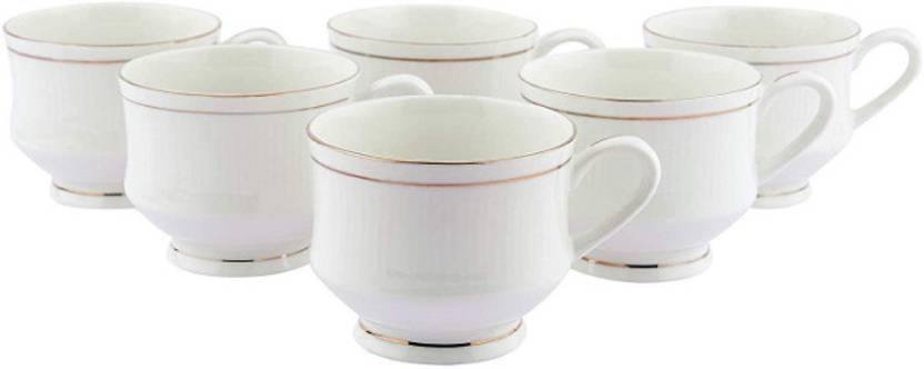 BharatTraders Pack of 6 Bone China Bone China Tea cup