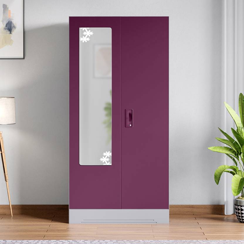 Godrej Interio Slimline 2 Door With Mirror, Locker and Drawer Metal
