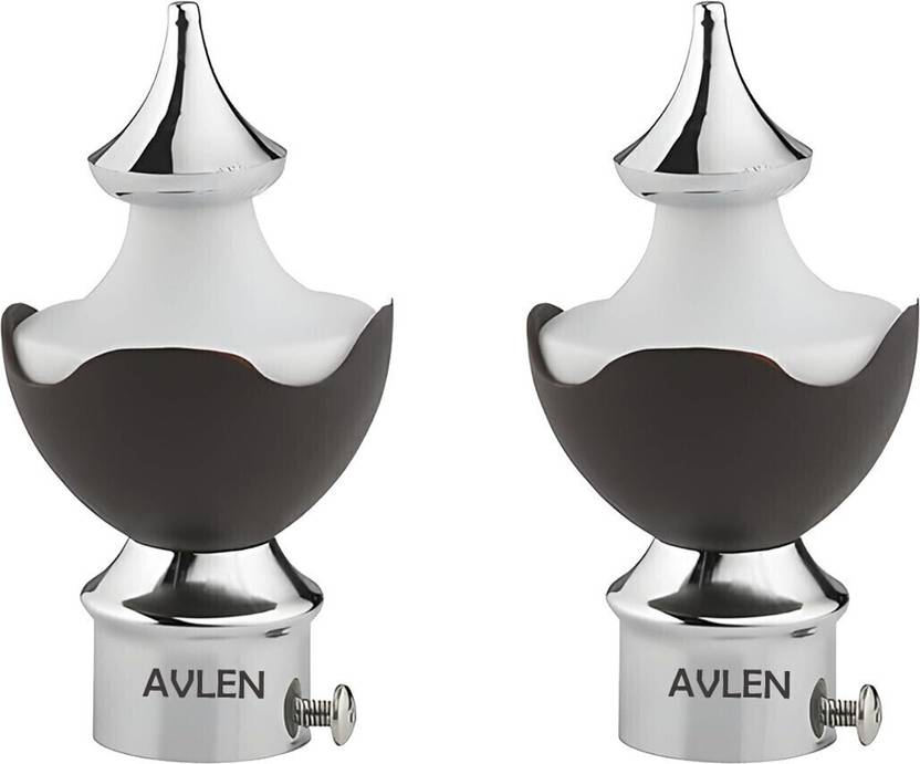 AVLEN Brown Rod Rail Bracket, Curtain Knobs, Tassels, Curtain Rods Metal