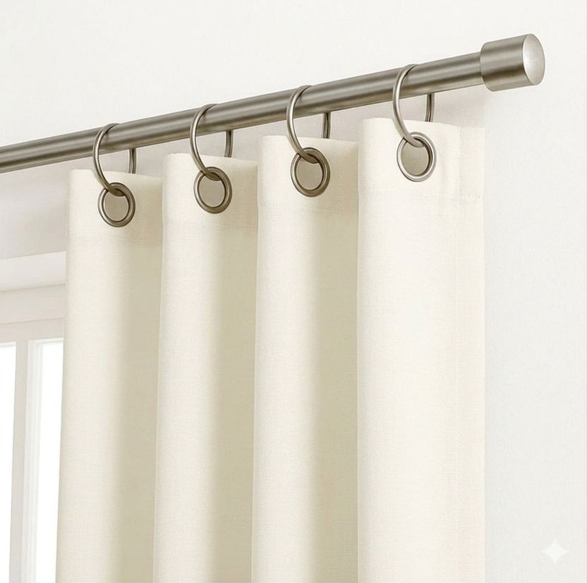 smihi Silver Curtain Rods Metal (Pack of 1) - Image 3