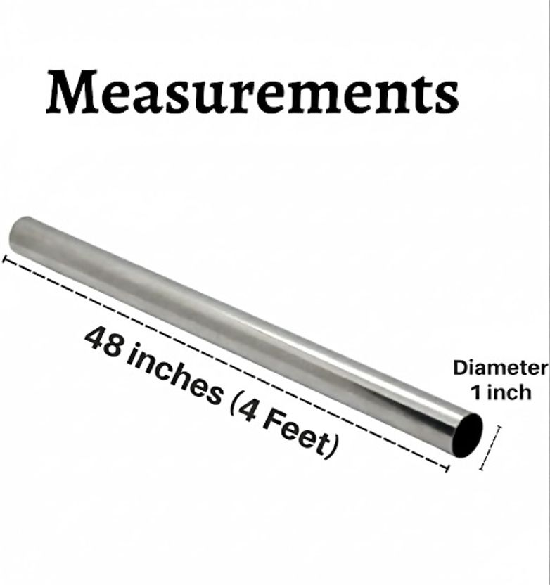 smihi Silver Curtain Rods Metal (Pack of 1) - Image 2
