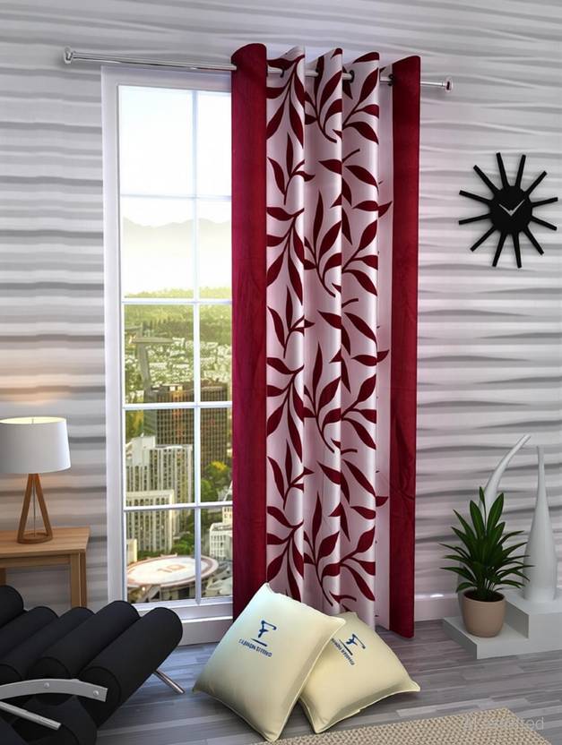 Styletex 152 cm (5 ft) Window Polyester Semi Transparent Curtain Single Curtain
