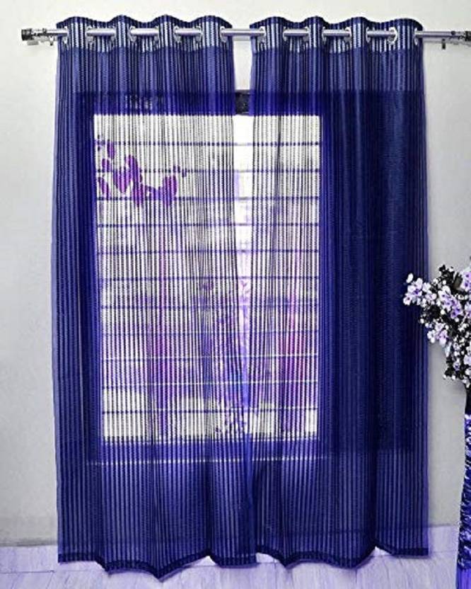 Adimanav 152.4 cm (5 ft) Window Tissue Transparent Curtain Single Curtain