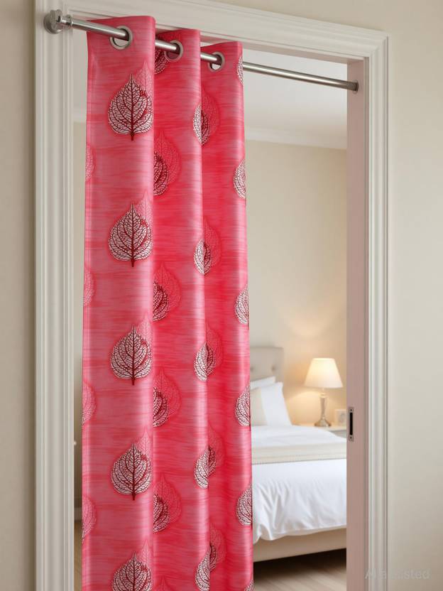 Loof Klapper 153 cm (5 ft) Window Polyester Semi Transparent Curtain (Pack Of 2)