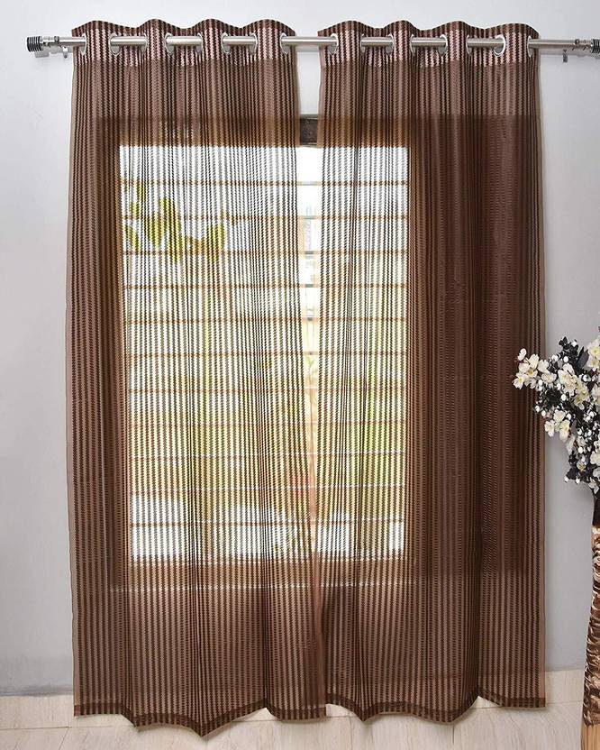 Adimanav 152.4 cm (5 ft) Window Tissue Transparent Curtain Single Curtain