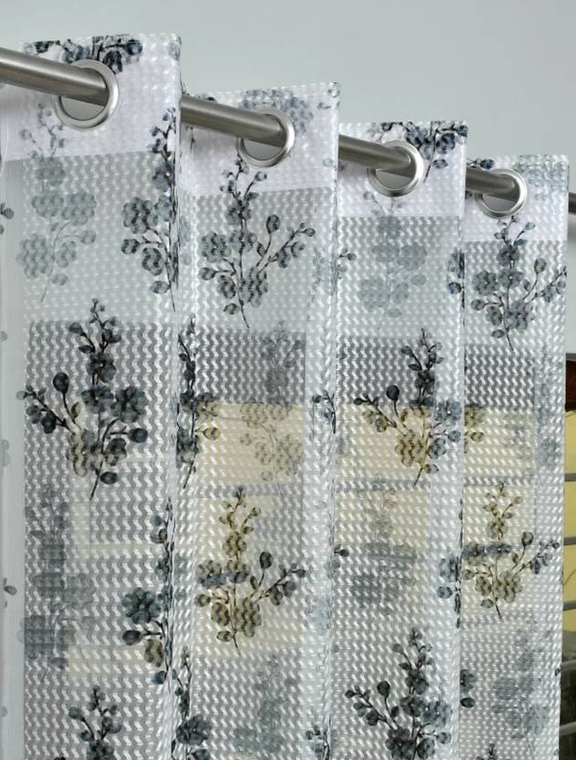 Achintya 274 cm (9 ft) Long Door Tissue Semi Transparent Curtain Single Curtain