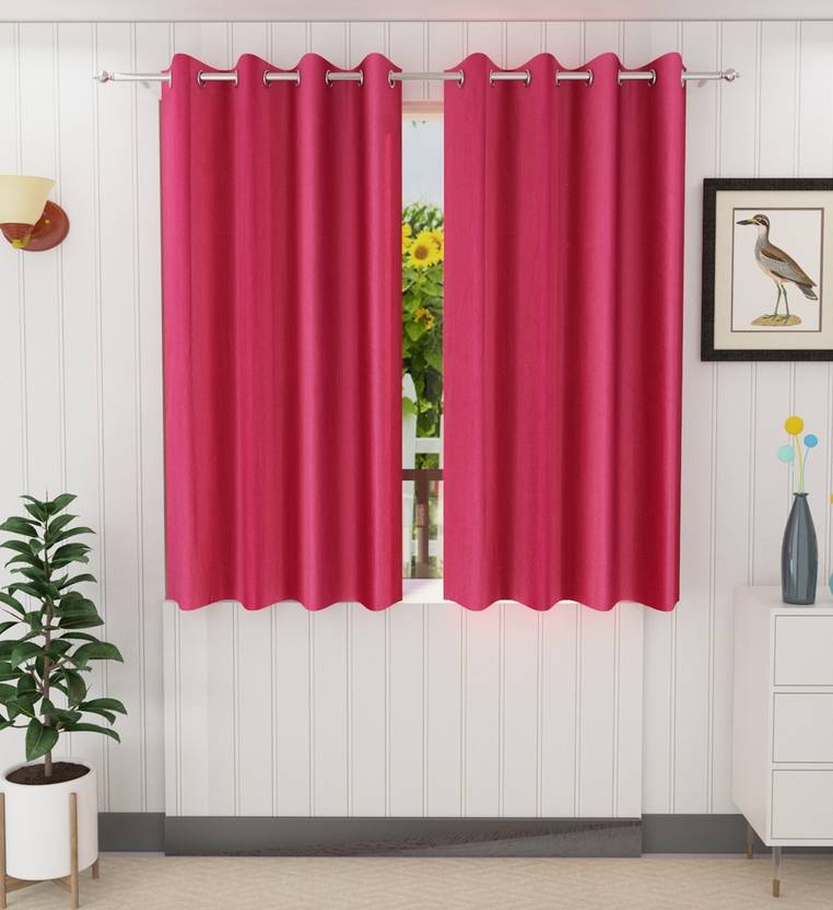 Loof Klapper 153 cm (5 ft) Long Door Polyester Semi Transparent Curtain (Pack Of 2)