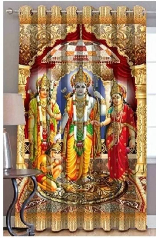 BeautifulGhar Creations 152 cm (5 ft) Window Polyester Semi Transparent Curtain Single Curtain