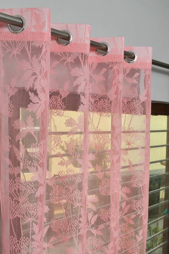 Arick Home 153 cm (5 ft) Window Net Semi Transparent Curtain (Pack Of 2)