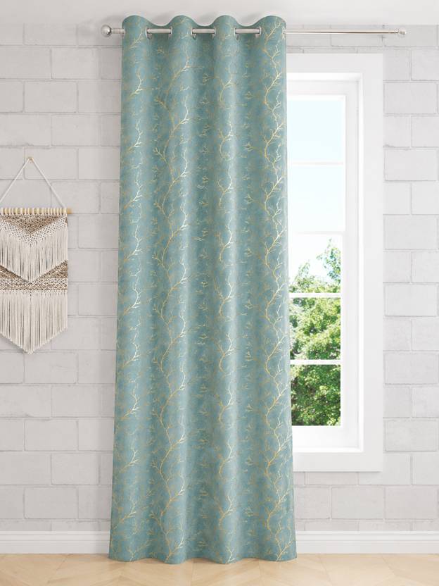 Arick Home 153 cm (5 ft) Window Velvet Room Darkening Curtain Single Curtain