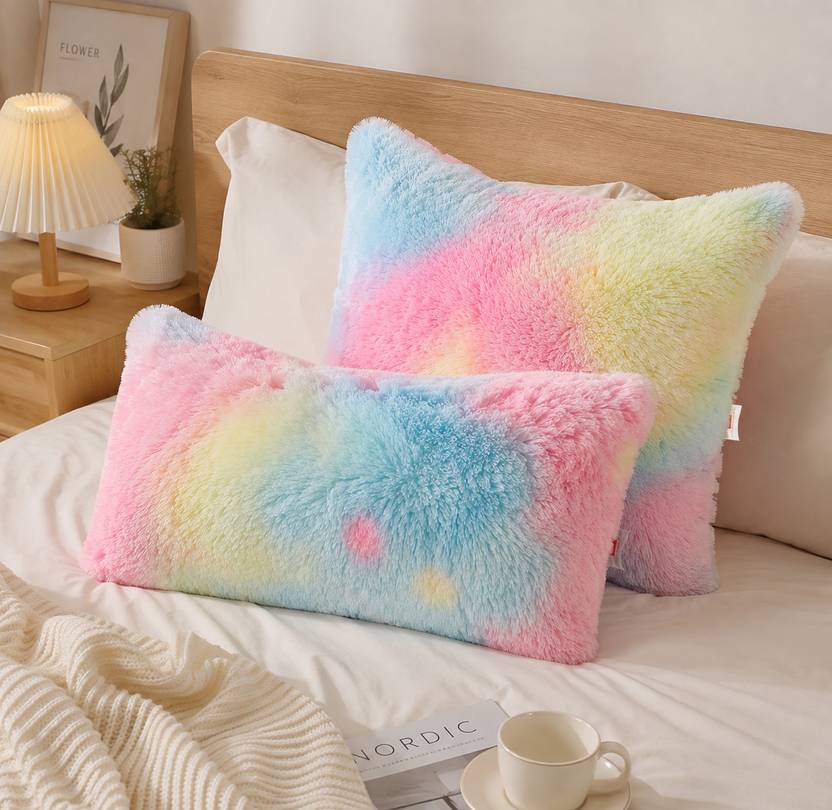 Ashu creation Fur Pillows Cover