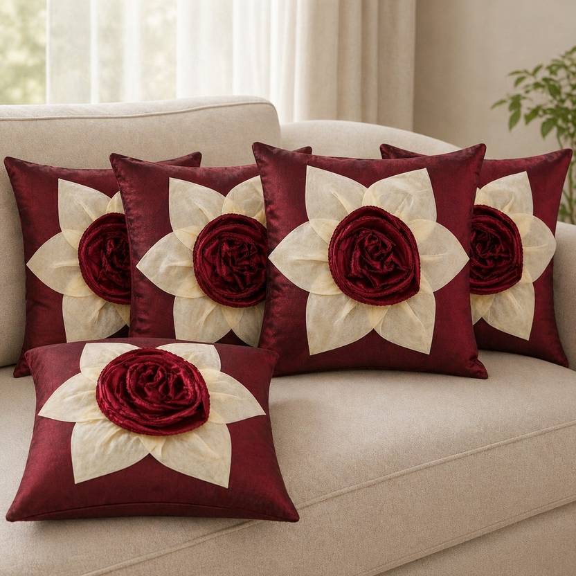BOOSCART Silk Cushions & Pillows Cover