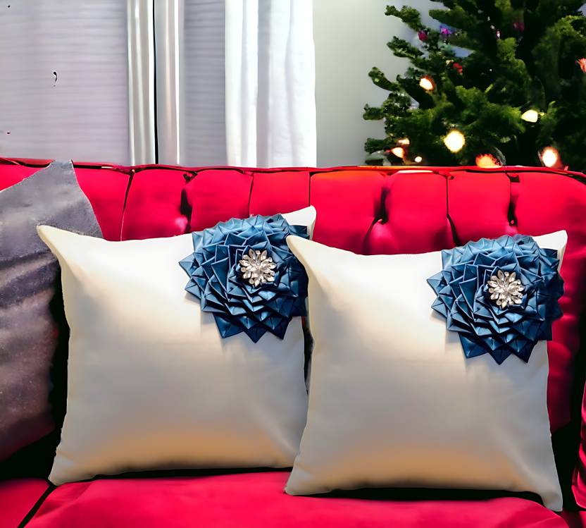 FRILLKART Embroidered Cushions Cover Buy FRILLKART Embroidered