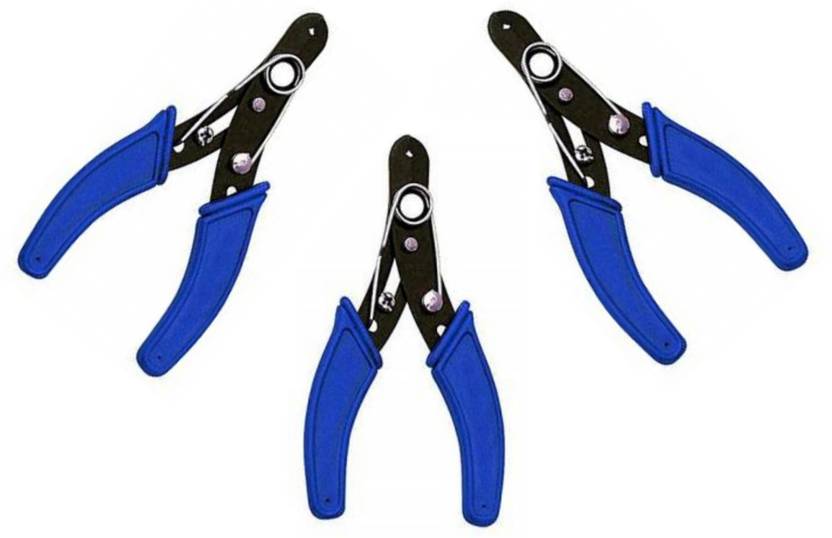 3D Galaxy Pack of 3 Electrical Wire Stripping and Cable Cutter Heavy Duty Wire Cutter Copper and Aluminium Wire Cutter and Stripper With Hard Abs Plastic Cover Wire Cutter