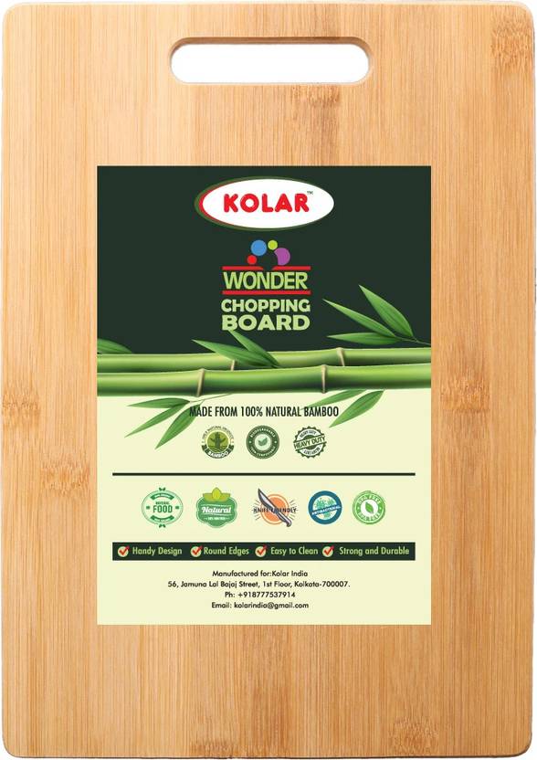 Kolar Large Heavy-Duty 100% Natural Bamboo Wood Chopping Board for Vegetables & Fruits Bamboo Cutting Board