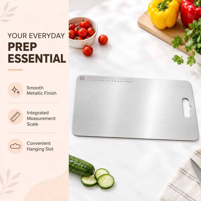RUSHIL WERE RUSHILWERE 31 x 21 cm Cutting Board for Kitchen Stainless Steel Cutting Board