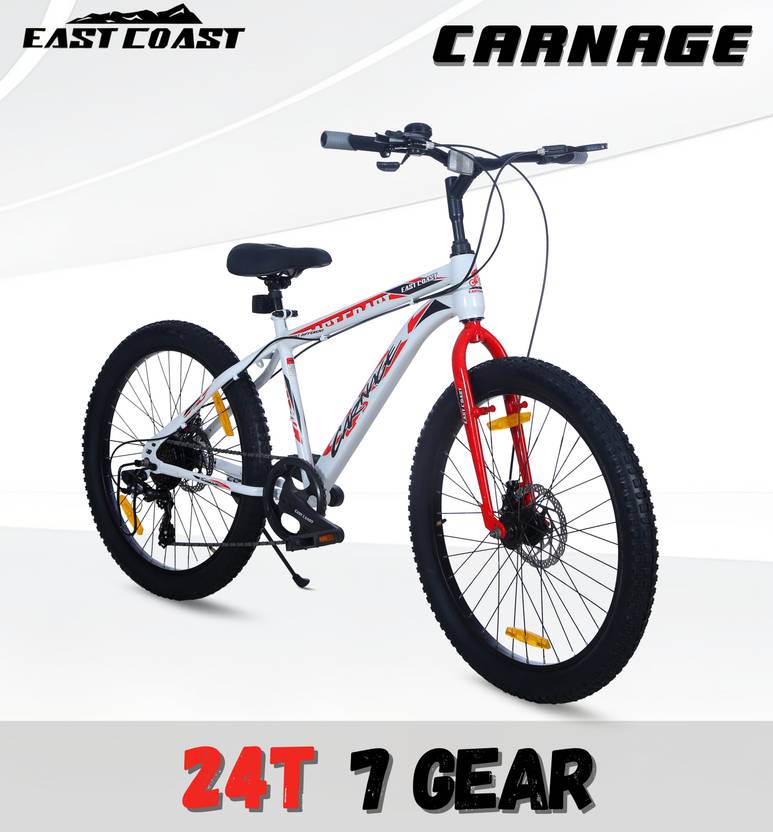 EAST COAST CARNAGE 24T Cycle with 7 Speed Gear ( 9years to 13 years Big