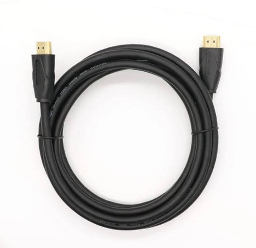 LAPCARE HDMI Cable 1.5 m HDMI Cable 1.5 m PVC HDMI CABLE 45K (Compatible with SMART HD TV, LAPTOP, MONITOR, PROJECTOR, Black, One Cable, HDMI To HDMI)