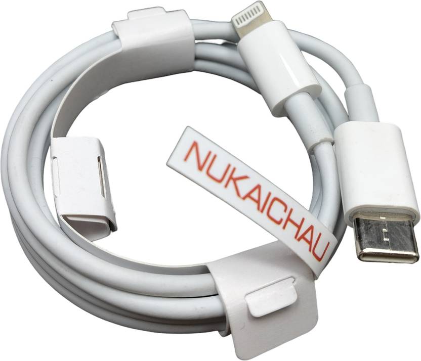 NUKAICHAU Lightning Cable 6.5 A 1.17 m Copper Braiding Type-C to Lightning Cable for iPhones, iPads, Airpods & iPods Series.