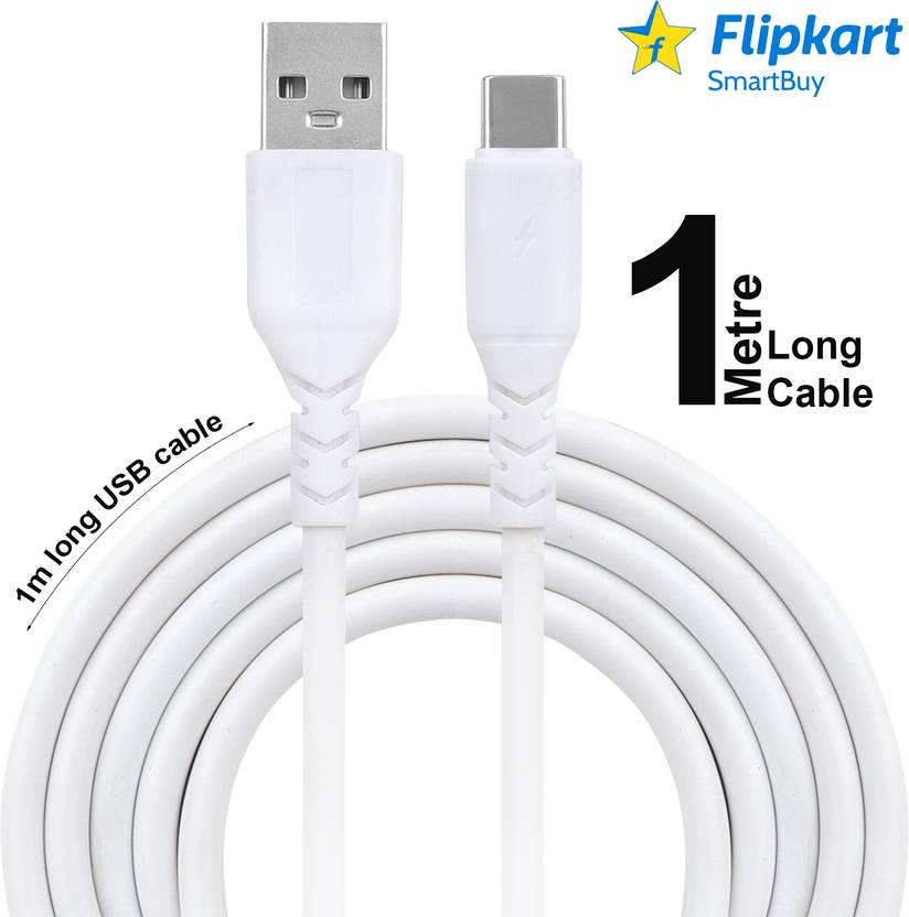 Flipkart SmartBuy Type C 1.2 m PVC 3.1 Amp With Data Transfer Copper