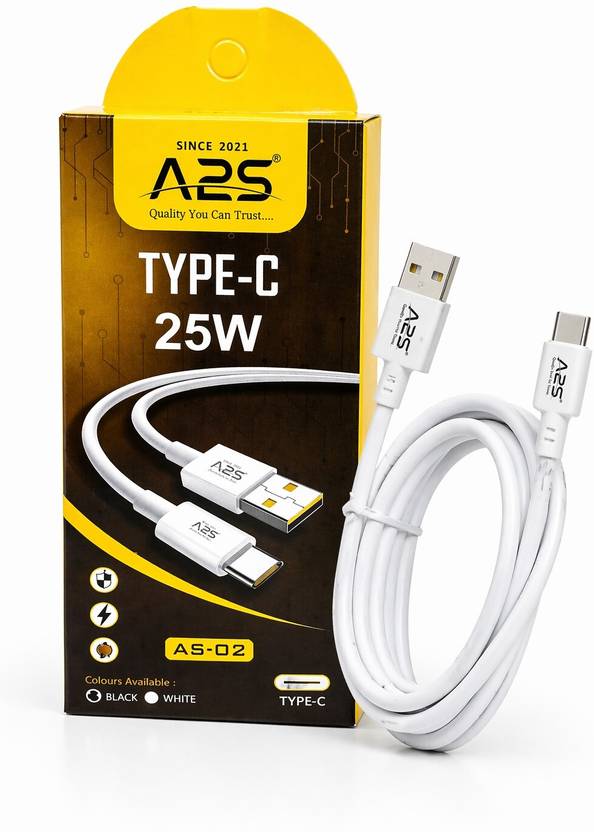 A2S Type C 3.1 A 1 m 25 W TYPE-C FAST CHARGING DATA CABLE