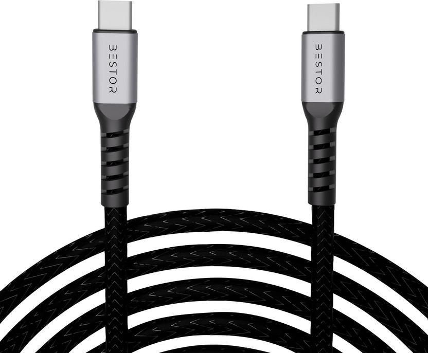 Click to enlarge Bestor USB Type C Cable 3 A 1 m 60W Type C Nylon Braided Cable (C...more