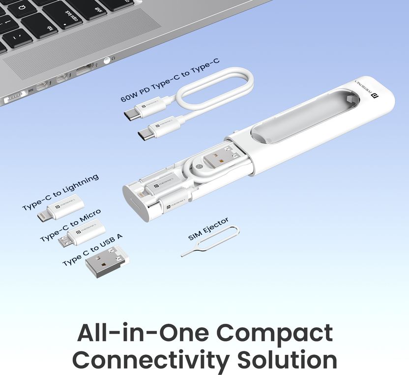 Portronics USB Type C Cable 0.27m 60W - Image 5