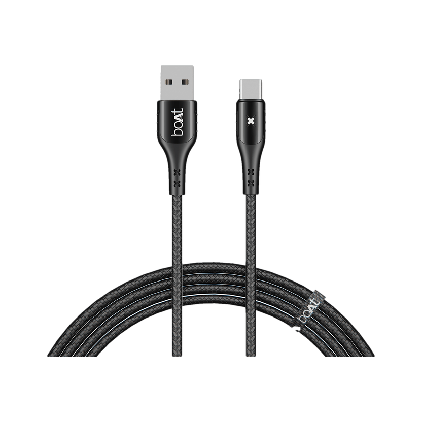 Click to enlarge boAt USB Type C Cable 3 A 1.5 m 600 Stress Resistant,Auto Disconn...more
