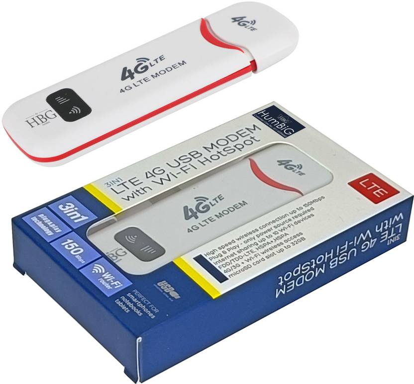 HumBiG ™4G modem with all Sim Network Support, 4G Data Card with Wifi