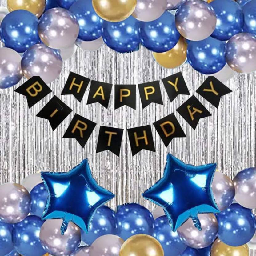 PARTYJOY Blue Blue Birthday Decorations-3