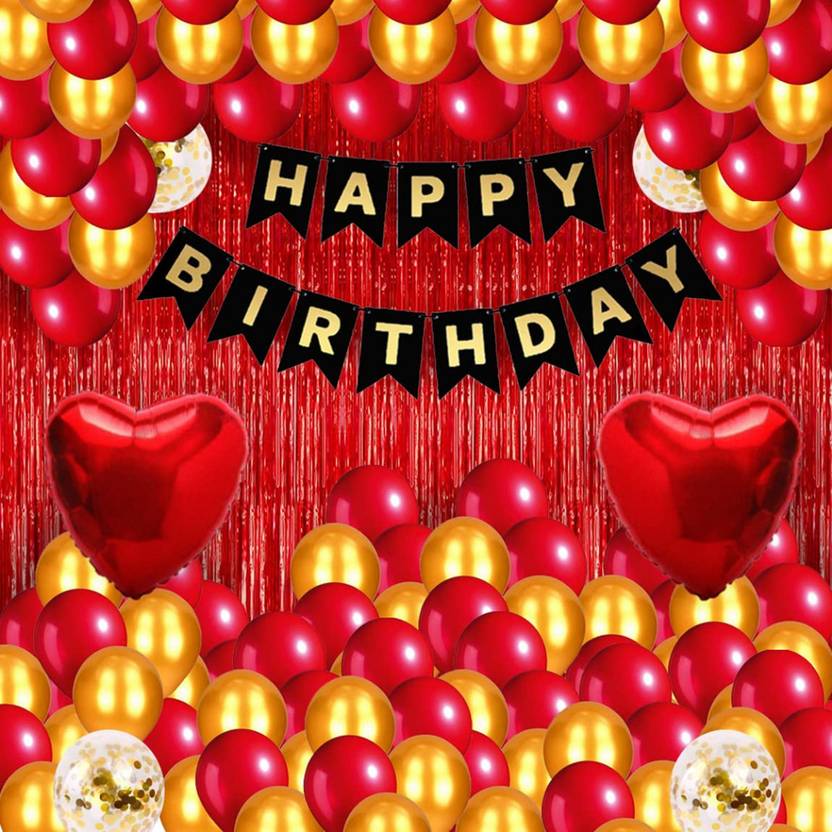 PARTYJOY Red Yellow birthday decoretion