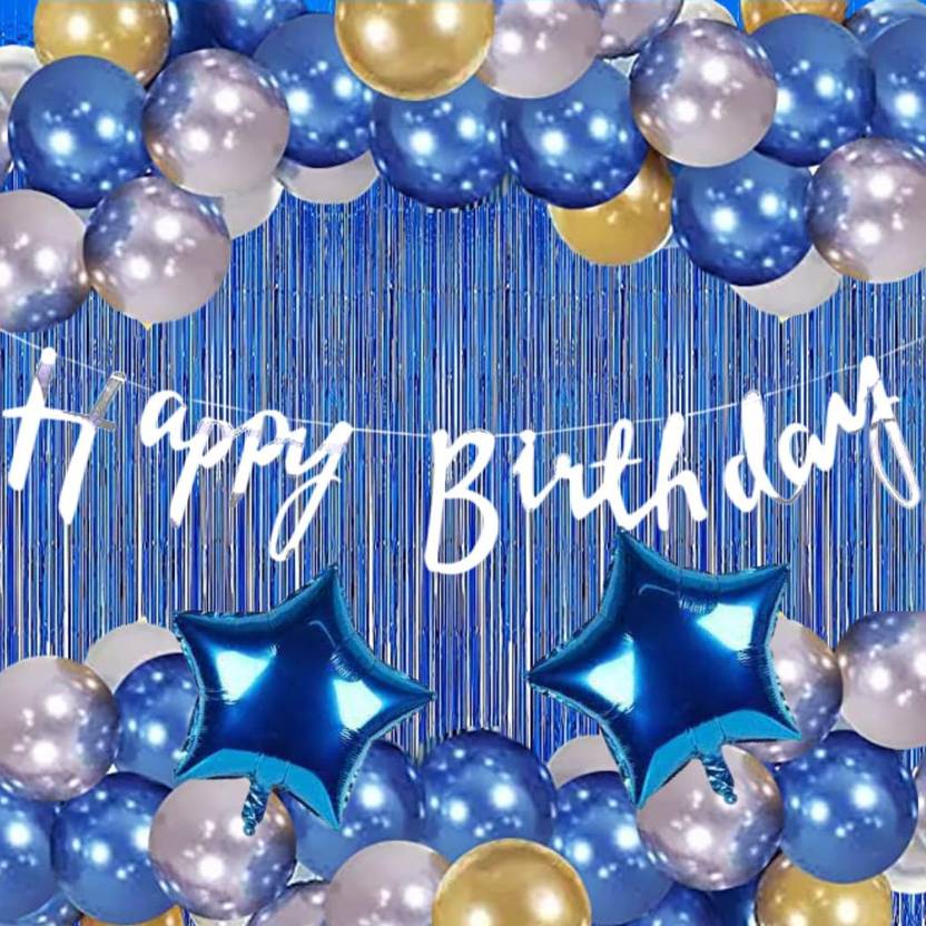 PARTYJOY Blue balloon Birthday Decoration all party celebration