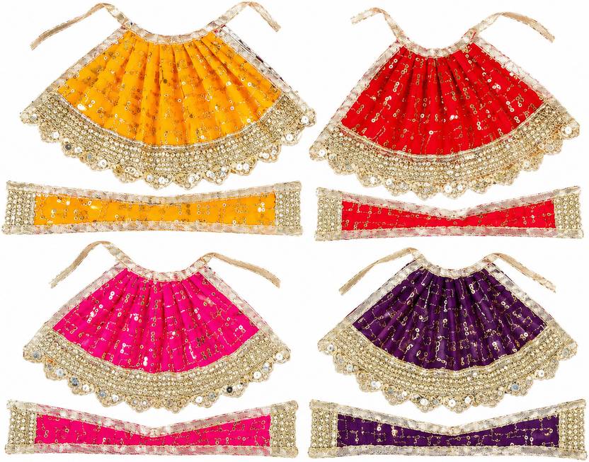 Aaditya Gift And Toy Shop Mata Poshak Size 4, Pack of 2 Dress, Color May Vary Dress