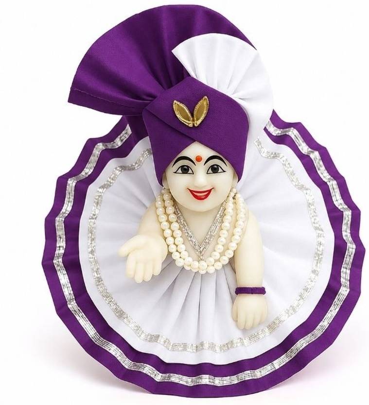 mintlyjet (Size 0)Laddu Gopal Dress with Mukut | Designer Poshak for Kanha Ji Dress