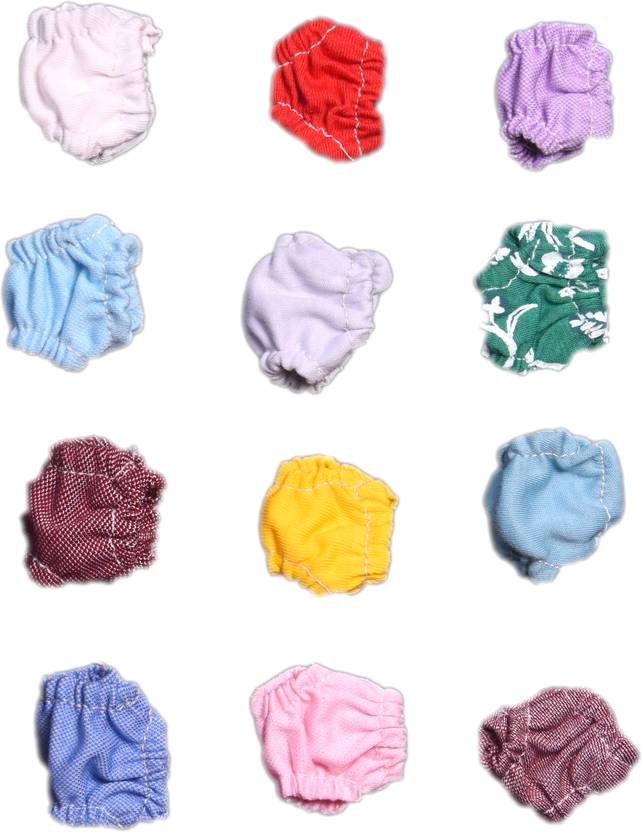 winaaya size-4 pack of 12 soft cotton nappy laddu gopal nappy/clothes Dress