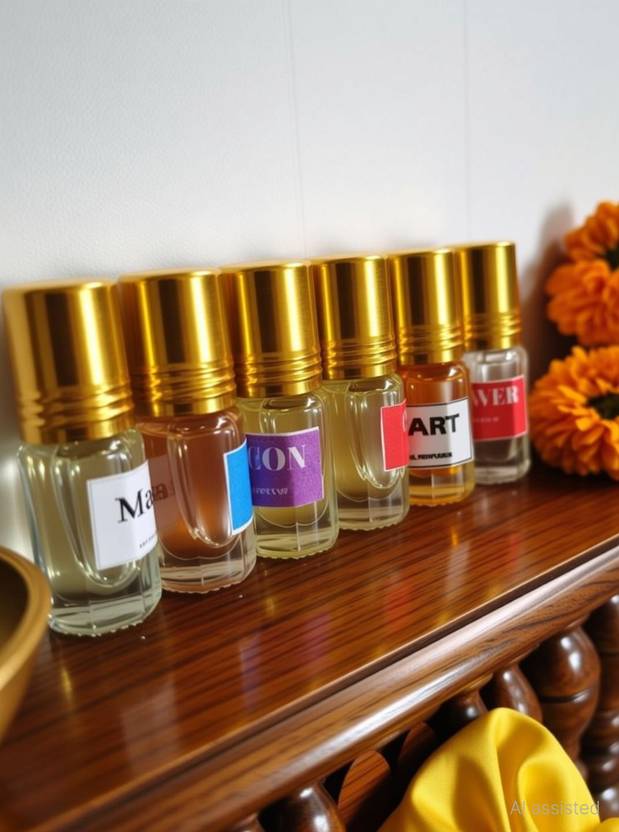 radha krishnam poshak / Itar for every deity / Different Fragrance / Set of 6 Deity Ornament